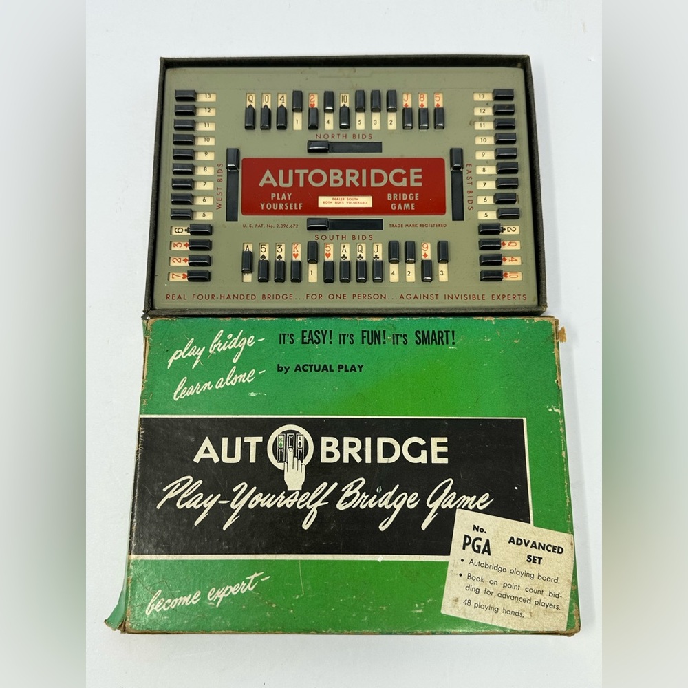 VTG Complete 1959 Autobridge Auto Play Yourself Bridge Game PGA Advanced Set U5